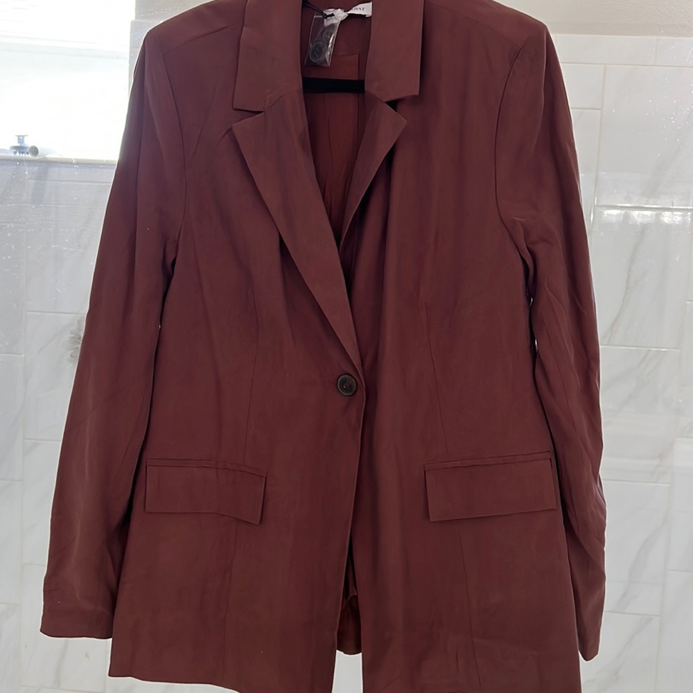 We wore what brown blazer